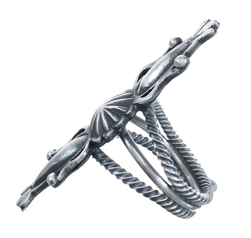 Native American Navajo Authentic Sterling Silver Ring Size 6-3/4 AX123339